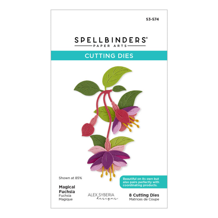 Spellbinders BUNDLE 3D Embossing Folder, Stencil & Die Set Magical Fuchsia. Approx. 5.50 x 8.50 in. Available at Embellish Away in Bowmanville Ontario Canada.