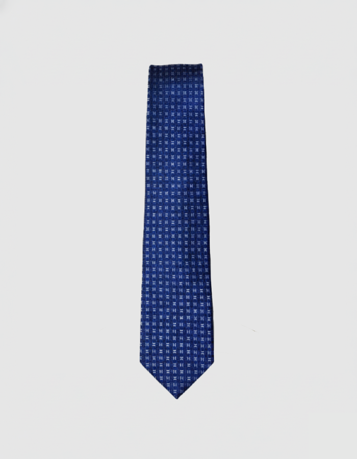 SPT989 Navy Lattice Necktie