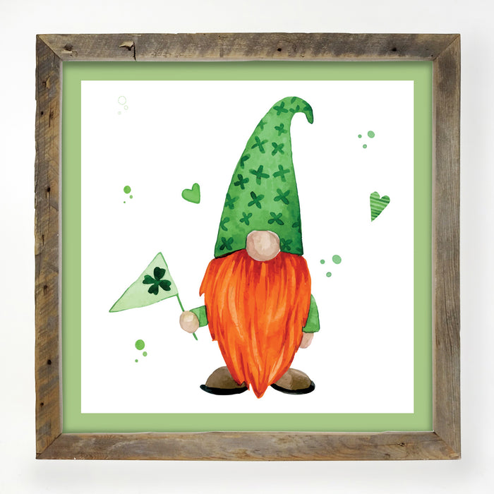 St. Patrick Gnome With Shamrock Flag
