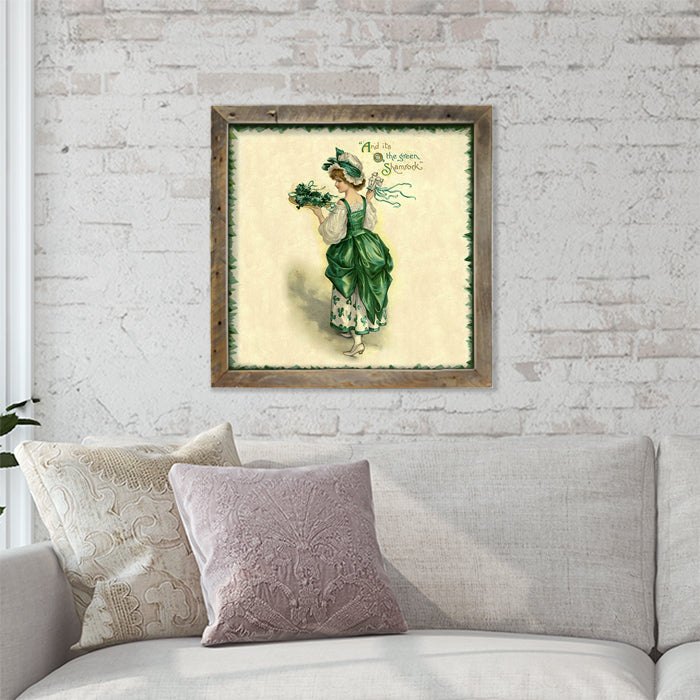 St. Patrick's Day Lady with Tray