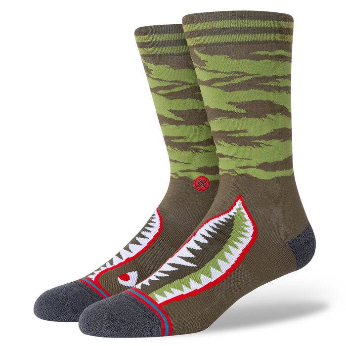 STANCE WARBIRD OLIVE SOCKS