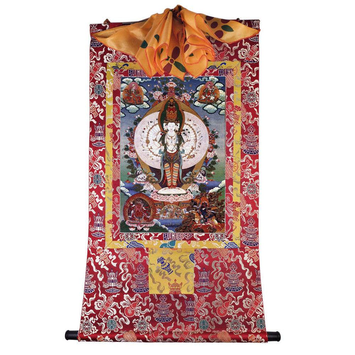 1000 Arms Avalokiteshvara Image - Tibetan thangka painting, view 7