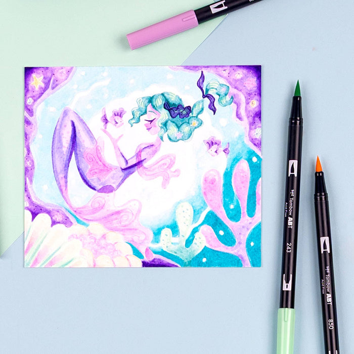 Tombow - Dual Brush Pen Art Markers - Mermaids Set