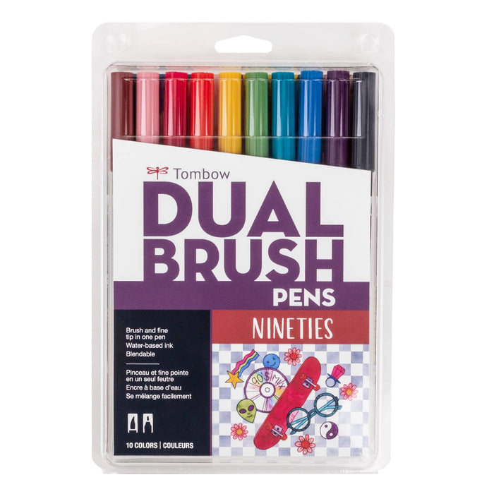 Tombow - Dual Brush Pen Art Markers - Nineties Set - 10 Pack