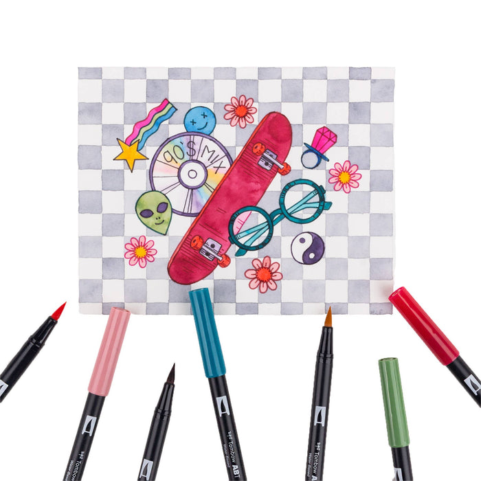 Tombow - Dual Brush Pen Art Markers - Nineties Set - 10 Pack
