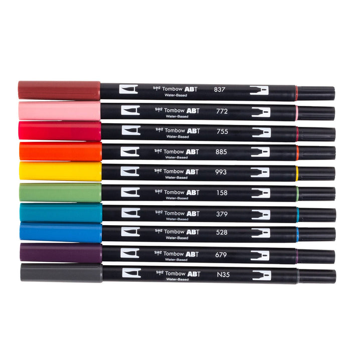 Tombow - Dual Brush Pen Art Markers - Nineties Set - 10 Pack