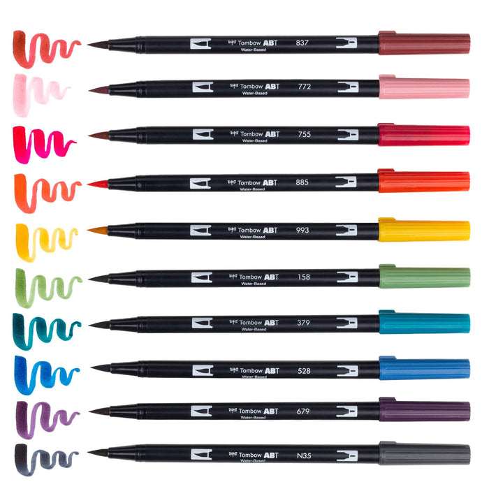 Tombow - Dual Brush Pen Art Markers - Nineties Set - 10 Pack