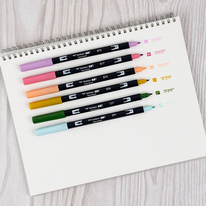 Tombow - Dual Brush Pen Art Markers - Teatime Set - 6 Pack