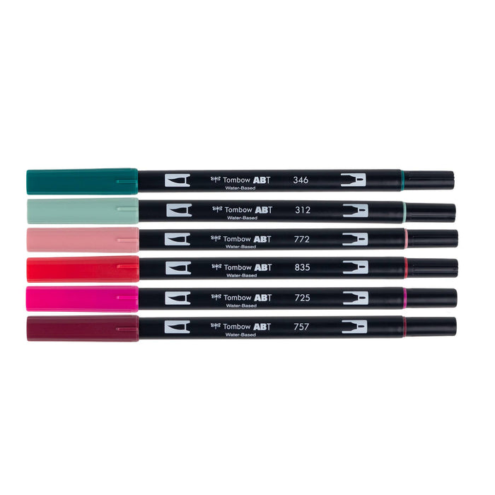 Tombow - Dual Brush Pen Art Markers - Very Berry Set - 6 Pack