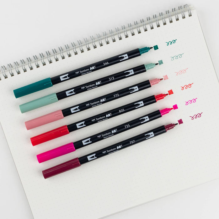 Tombow - Dual Brush Pen Art Markers - Very Berry Set - 6 Pack