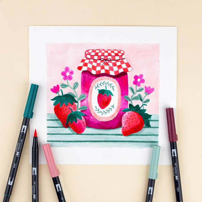 Tombow - Dual Brush Pen Art Markers - Very Berry Set - 6 Pack