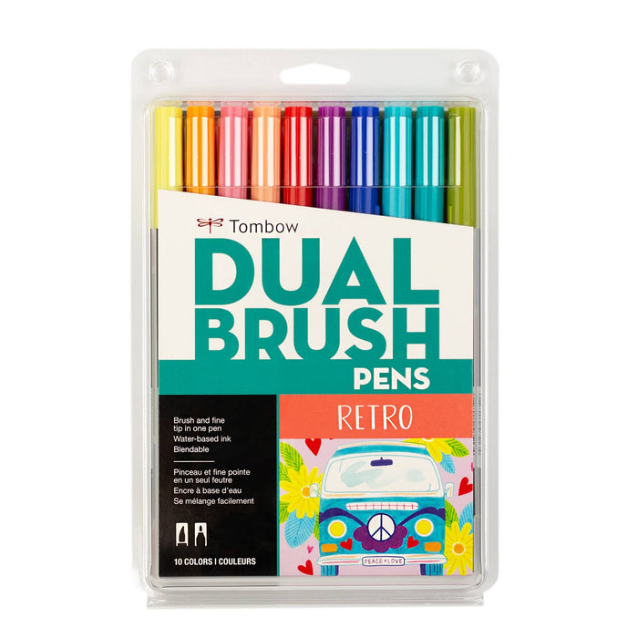 Tombow - Dual Brush Pen Art Markers: Retro Set - 10 Pack