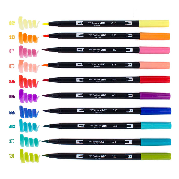 Tombow - Dual Brush Pen Art Markers: Retro Set - 10 Pack