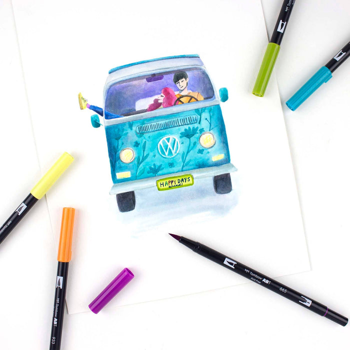 Tombow - Dual Brush Pen Art Markers: Retro Set - 10 Pack