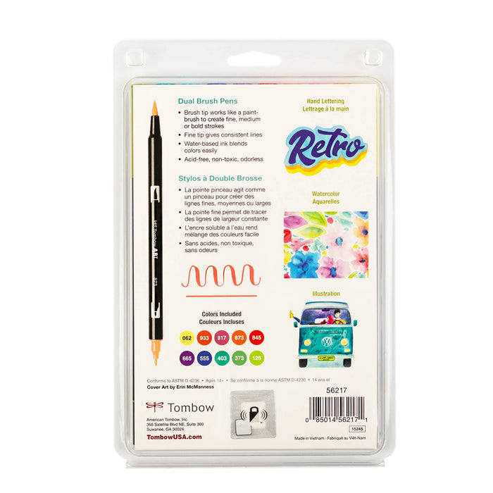 Tombow - Dual Brush Pen Art Markers: Retro Set - 10 Pack