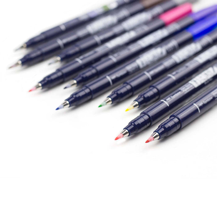 Tombow - Fudenosuke Colors Calligraphy Brush Pens - 10-Pack