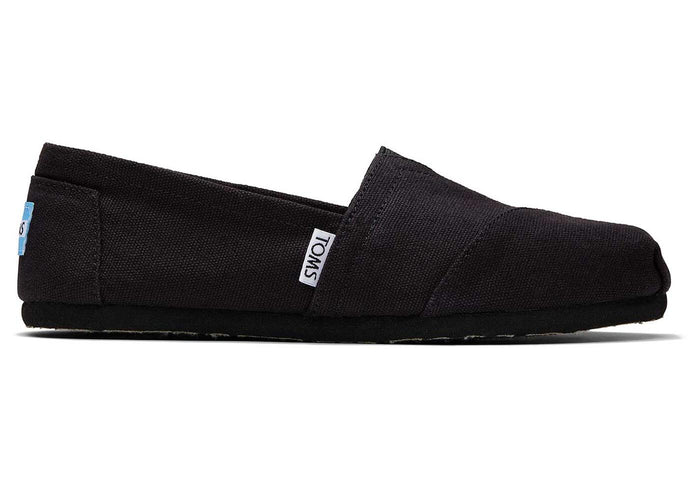 TOMS CLASSIC BLACK ON BLACK CANVAS WOMENS FOOTWEAR