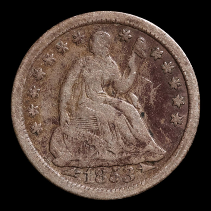 United States, Seated Liberty Silver Half Dime - 1853 - United States