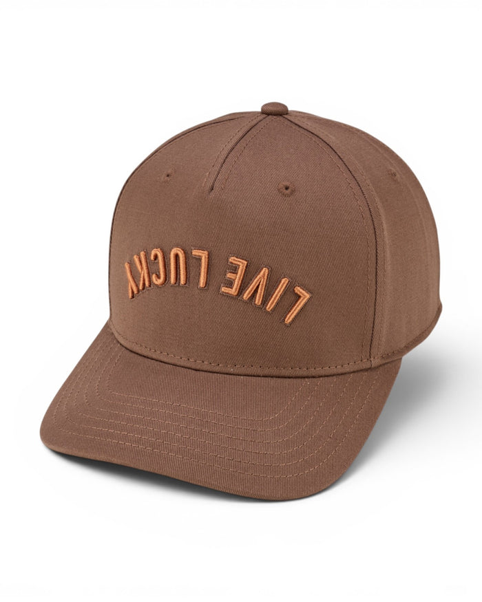 Upside Down Luck 18 Brown Cotton Twill Hat