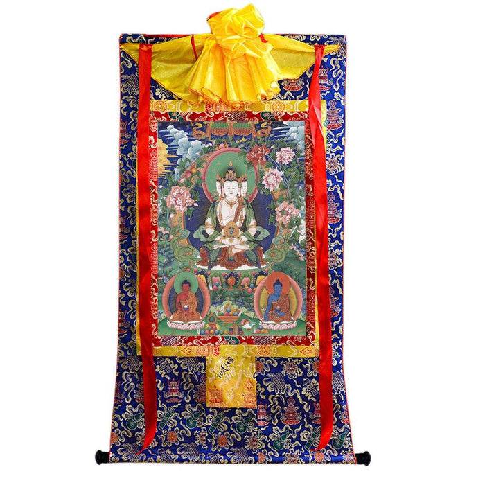 Vairocana - Mahavairocana - 18th Century - Tibetan thangka painting, view 4