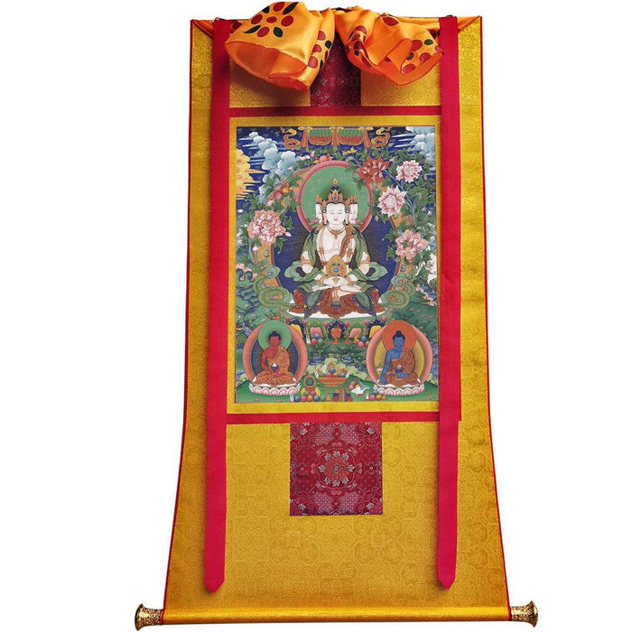 Vairocana - Mahavairocana - 18th Century - Tibetan thangka painting, view 6