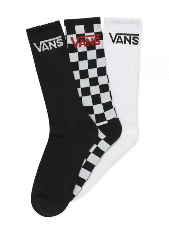 VANS CLASSIC CREW 3 PACK SOCKS