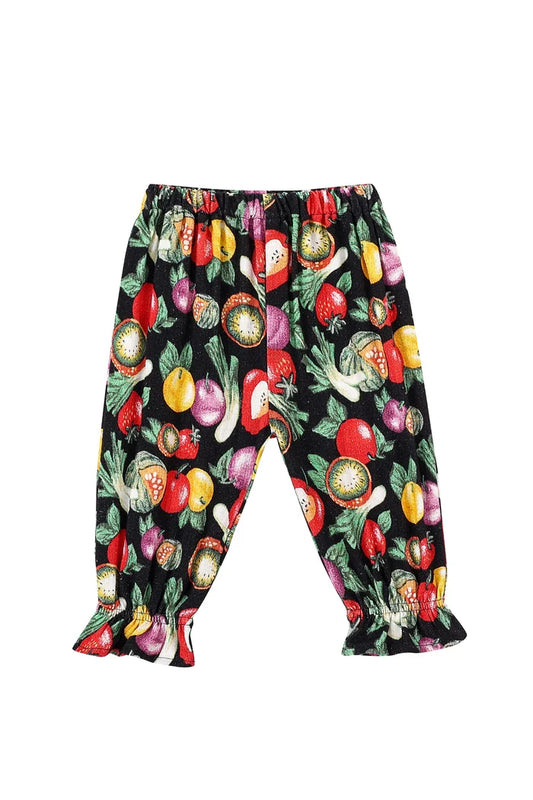 Vegetable Medley Soft Linen Long Bloomer Pants