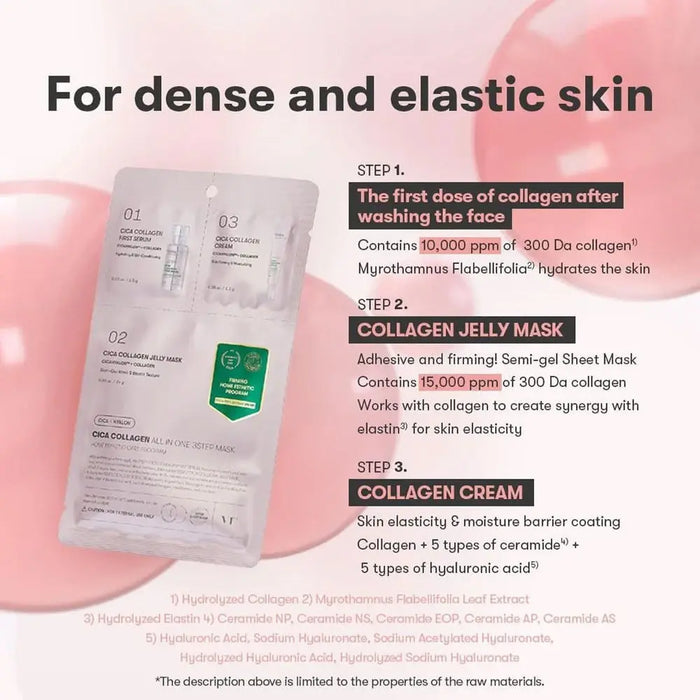 VT Cica Collagen All in One 3-Step Mask - Serum + Cream + Jelly Mask (1 unit) Face K