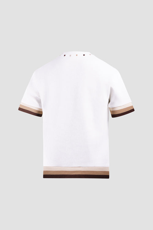 Waffle Knit Tee White