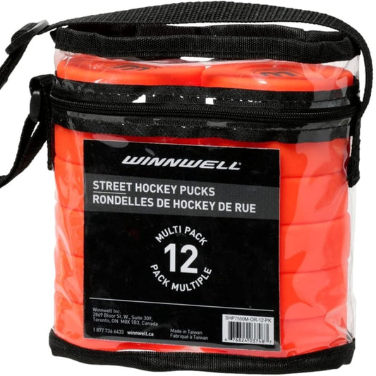 Winnwell Orange Street Hockey Pucks (12-Pack)
