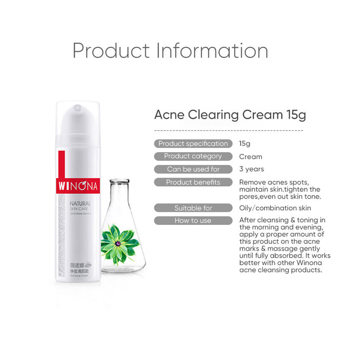 WINONA Anti-Acne Series Brighten Clearing Face Cream T2192