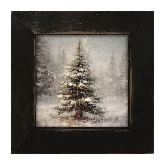Winter conifer - Framed art
