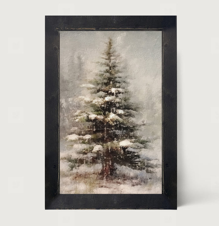 Winter conifer - Framed art