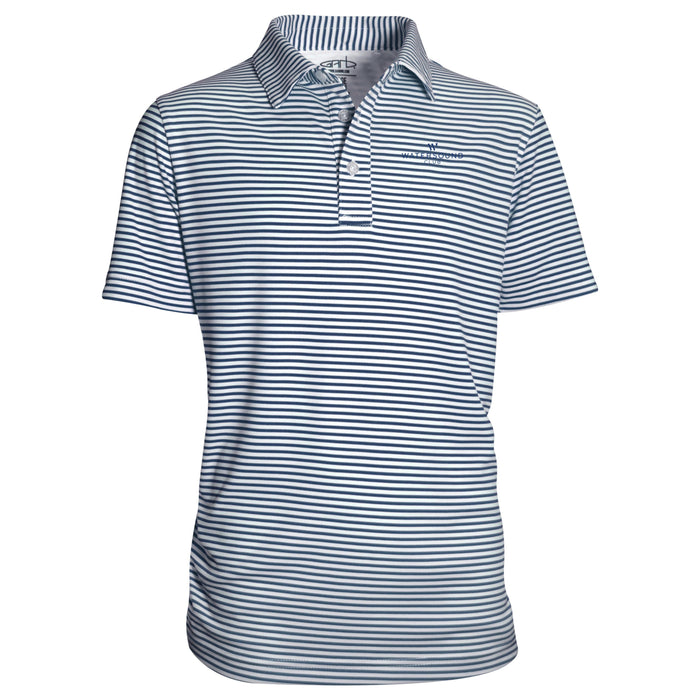 Youth Navy Carson Stripe Polo