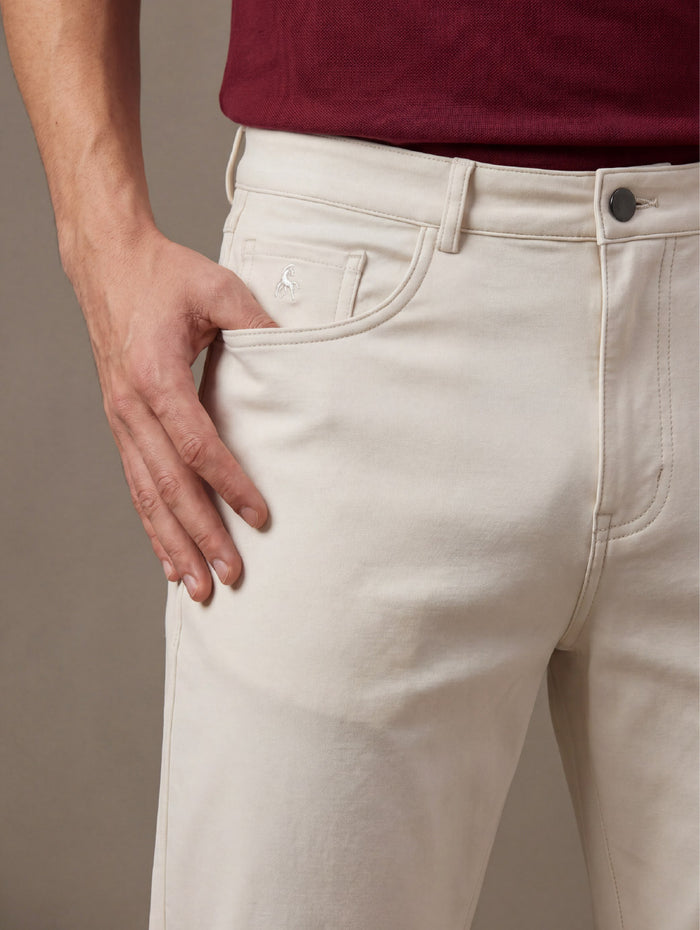 z3 4 Way Stretch Cream Tailored Fit Pants