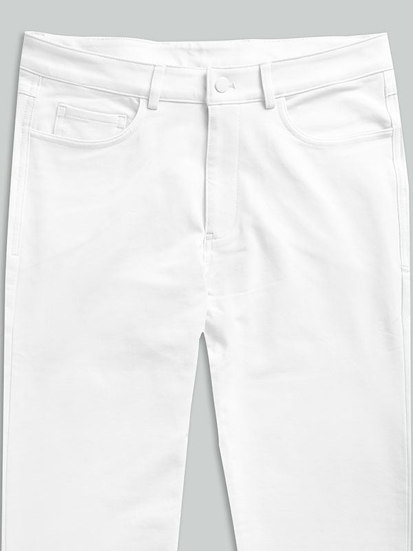 z3 4 Way Stretch White Tailored Fit Pants