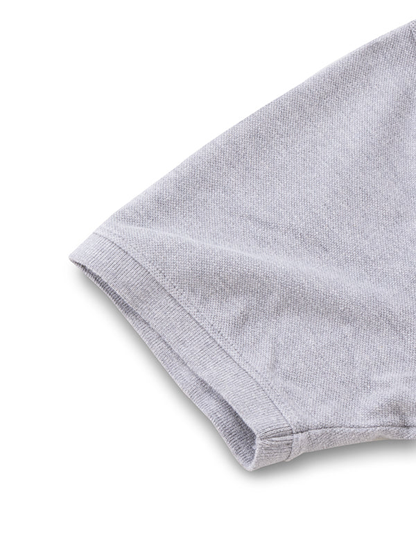 Z3 Melange Polo Grey Solid Tailored Fit Casual Cotton T-Shirt