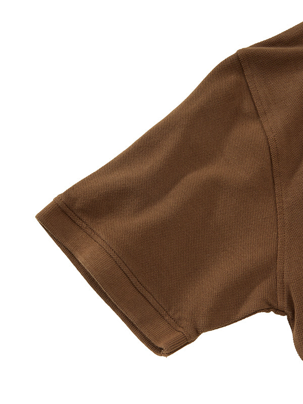 z3 Polo Garment Dyed Chocolate Solid Tailored Fit Casual Cotton T-Shirt
