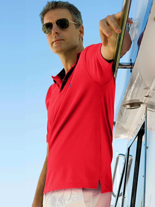 z3 Polo Garment Dyed Red Solid Tailored Fit Casual Cotton T-Shirt