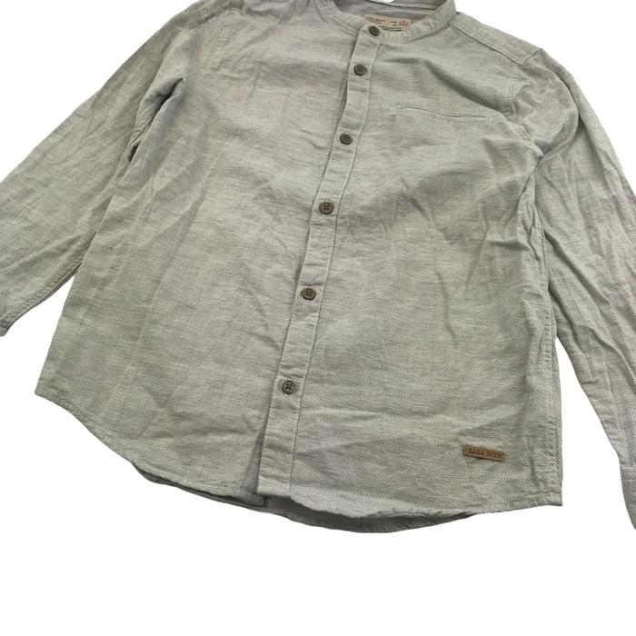 Zara 8 years grey collarless polo shirt